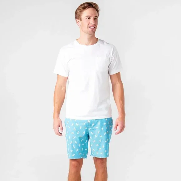 NWT Johnnie-O Men's Half Elastic 7 Surf Short Swim Trunks Arno Breaker S
